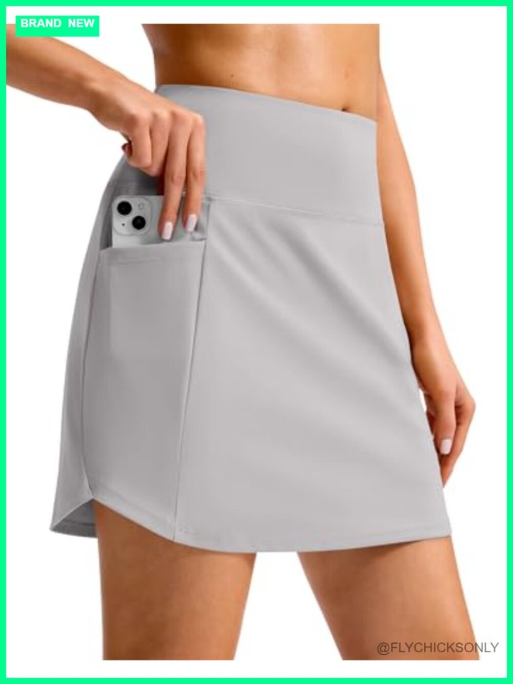16" High Waisted 4-Pocket Golf Skort with Shorts
